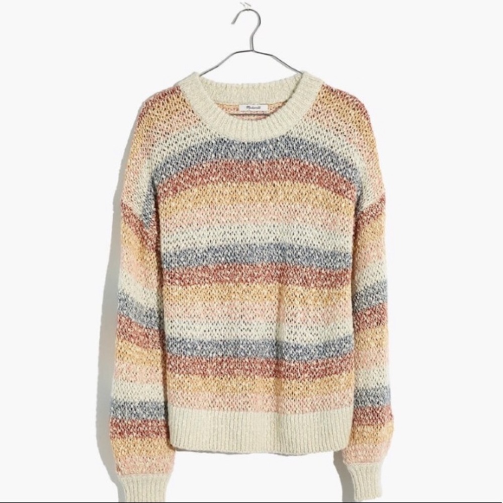 Madewell Multicolor Striped Crewneck Sweater